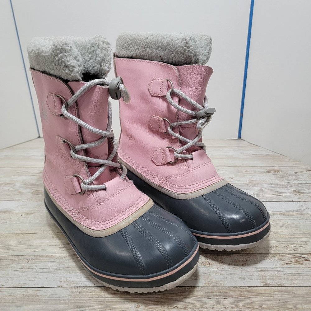 Sorel Yoot Pac Size 5 Pink Waterproof Insulated Snow Lace Up Outdoor Boots